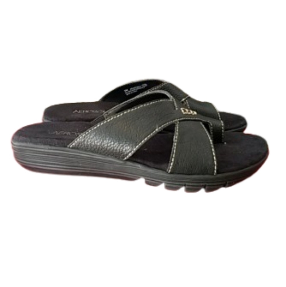 Aerosoles leather sandals black